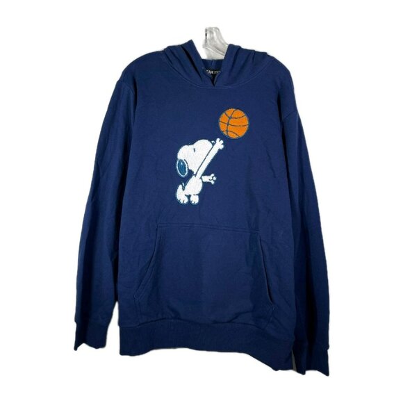Peanuts Snoopy Basketball Mens Hoodie XL Blue - Picture 1 of 10